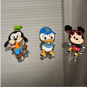 DISNEY PINS: Kawaii Donald Duck, Mickey Mouse & Goofy